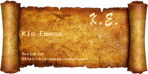 Kis Emese névjegykártya