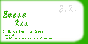 emese kis business card